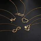 Lemegeton Ожерелье с индивидуальным именем золотые цепочки Женское Ожерелье из нержавеющей стали подарок для любимой украшения женские цепочка на шею украшения бижутерия кулон женский