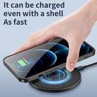 2022 new liquid luxury magnetic phone case for iphone 13 12 11 pro max mini wireless charger tpu tempered glass back cover