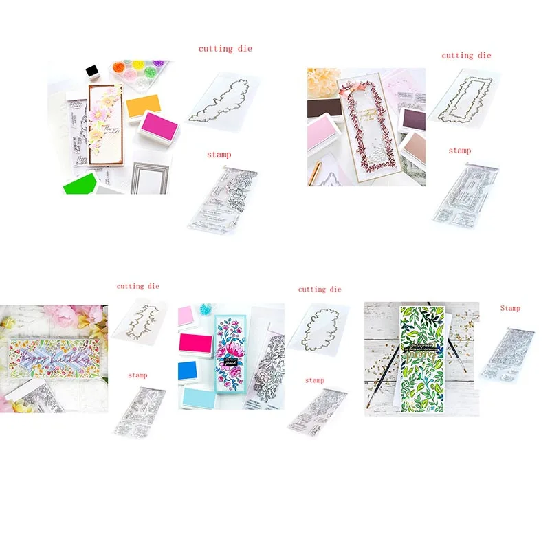 

Blooming Flowers Leaves Metal Cutting Dies&Cordinating Stamps For Scrapbooking Craft Die Cut Card Making Embossing Stencil