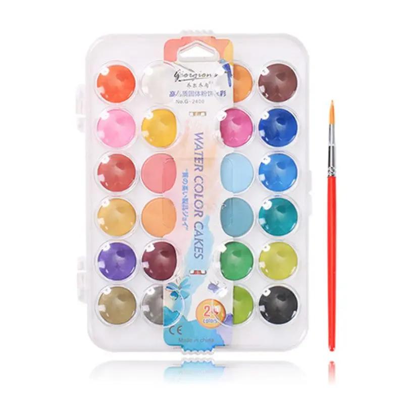 

36 Color Fundamental Watercolor Pain Set with Paint Brush Watercolor Set Dropshipping