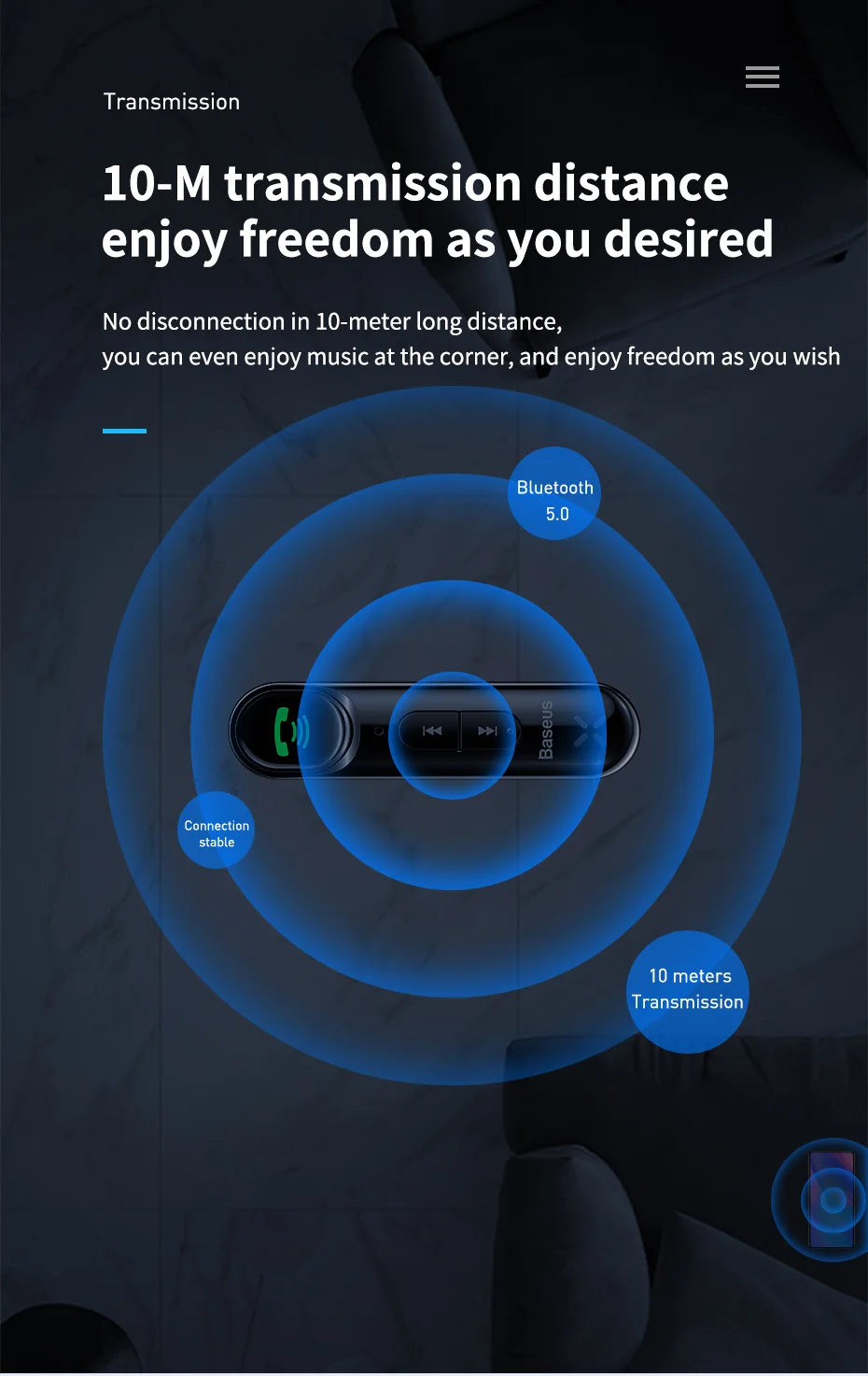 Baseus AUX автомобильный bluetooth-приемник 3,5 мм разъем аудио Музыка Bluetooth 5,0 автомобильный комплект Беспроводной Громкая Связь Динамик Bluetooth стерео