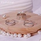 Купи 1 получи 2 3 шт. набор серебряных колец в стиле хип-хоп для женщин и девушек искусственные простые кольца на палец 2021 модные ювелирные изделия для вечеринки