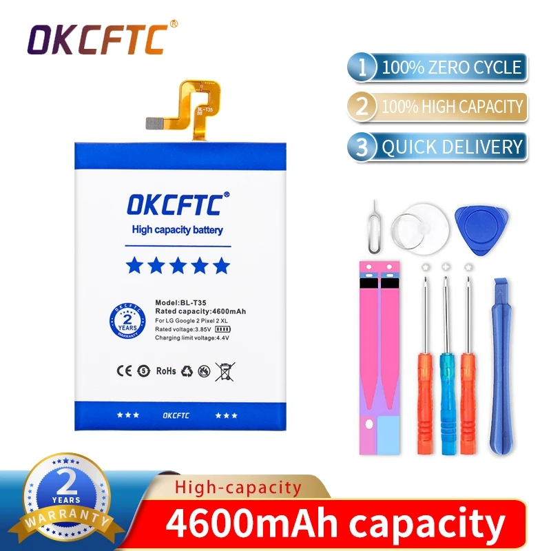 

NEW BL-T35 4600mAh Battery For LG Google2 Google 2 Pixel 2 XL Pixel2 Phone Rechargeable battery