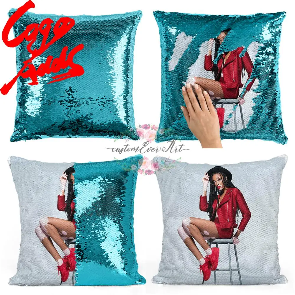 

Winnie Harlow sequin pillow | sequin Pillowcase | Two color pillow | gift for her | gift for him | pillow | magic pillow