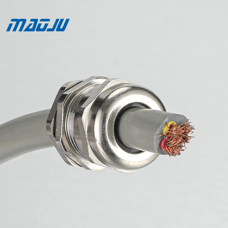 IP68 Водонепроницаемый никелированный PG метрический латунный кабельный сальник