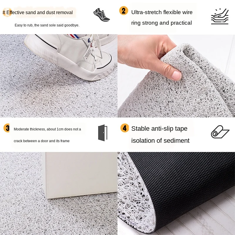 Hexagon Pattern Home Doormat Non-Slip Living Room Bathroom Mat Can Be Cut DIY Hallway PVC Kitchen Floor Mats Carpet | Дом и сад