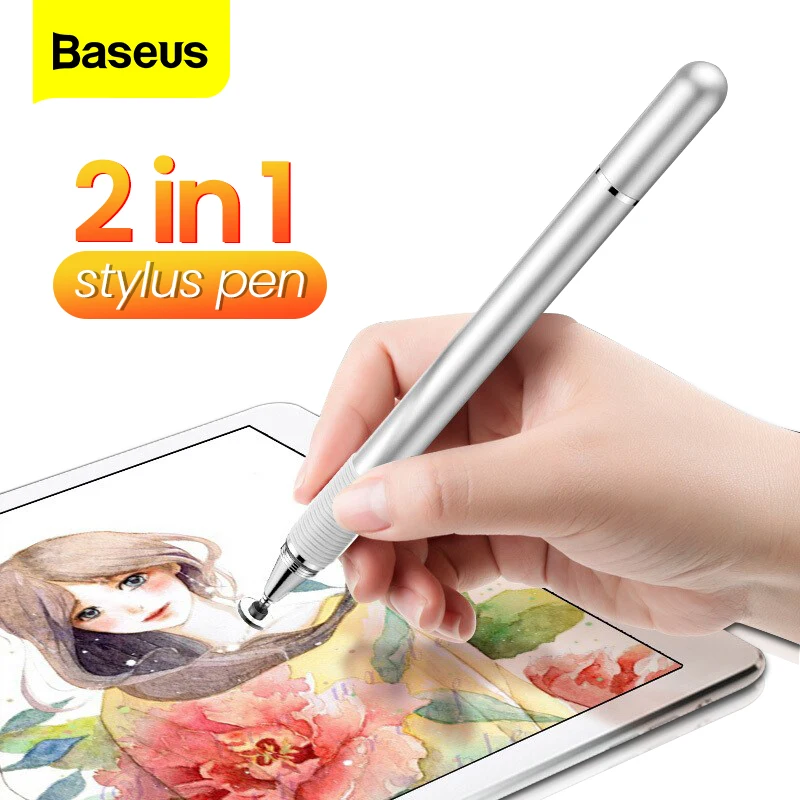 

Baseus 2in1 Capacitive Stylus Pen For iPad Pro Air Mini Universal Tablet Drawing Touch Screen Pen For iPhone Xiaomi Phone Pencil