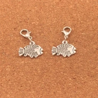 100pcs 28x17mm zinc alloy flounder fish clasp european lobster trigger clip on charm bracelets jewelry diy c036