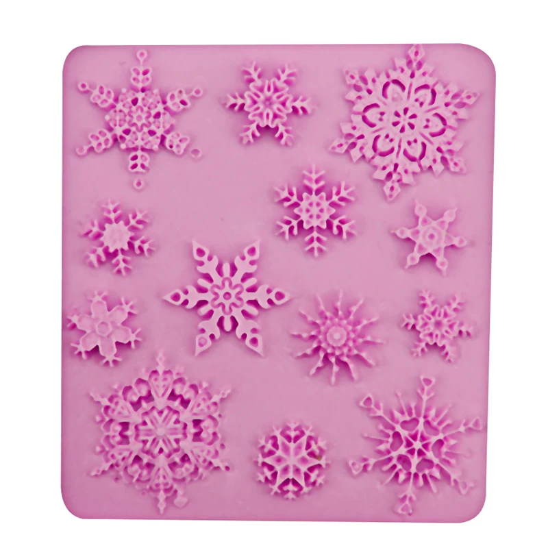 Силиконовая форма для помадки в форме снежинки пудинга ручной работы лоток мыла