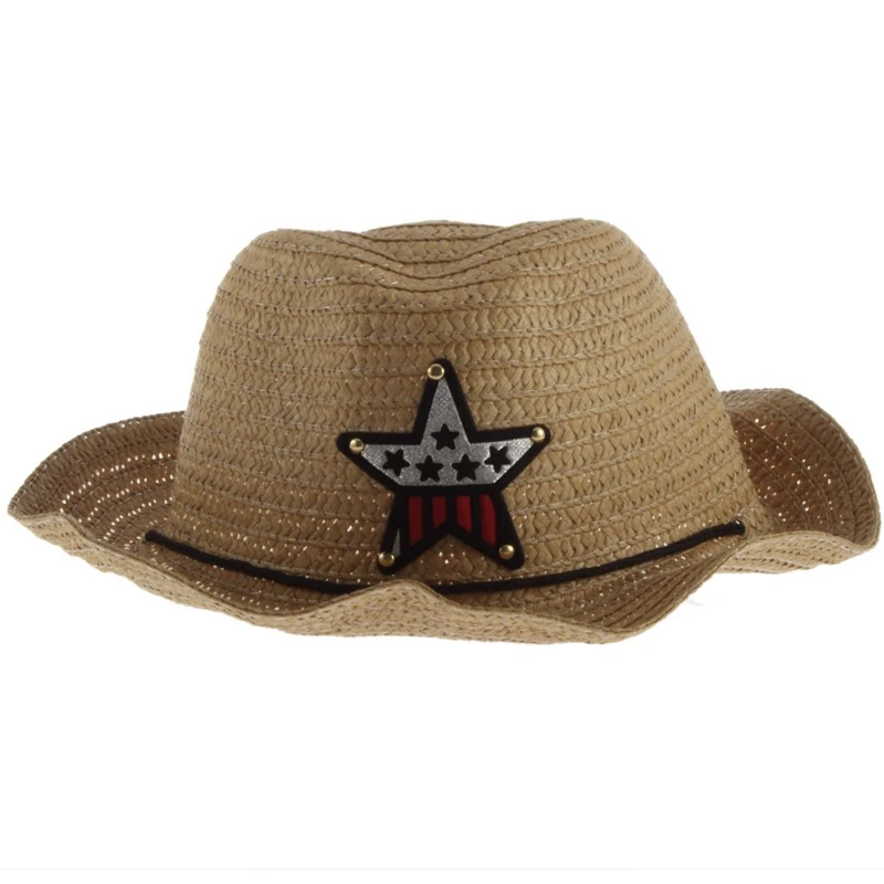 

Cute Baby Kids Children Boys Girls Straw Western Cowboy Sun Hat Cap Gift