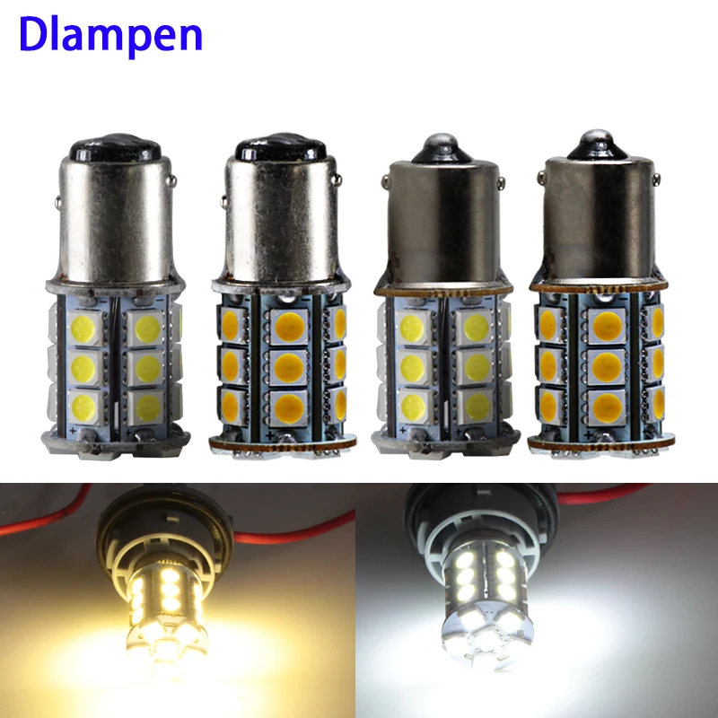 S25 1156 BA15S 1157 BAY15D canbus 12V 24v 3W светодиодный светильник авто передняя лампа стоп-сигнал светильник с отложным воротником парковочная лампа smd 5050