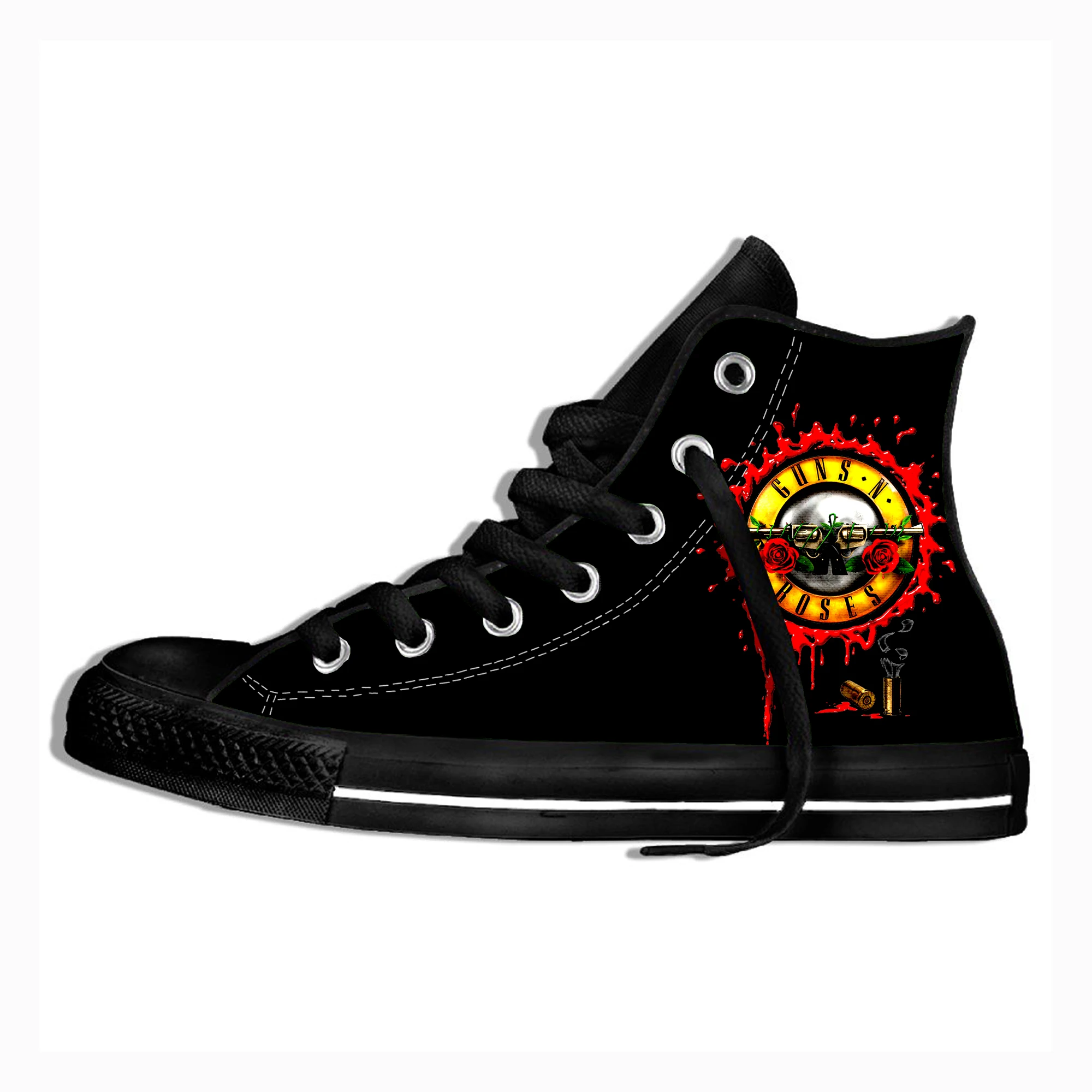 

Кеды Guns N Roses для мужчин и женщин, повседневные холщовые кроссовки, высокие, Вулканизированная подошва, для студентов, весна-лето 2021