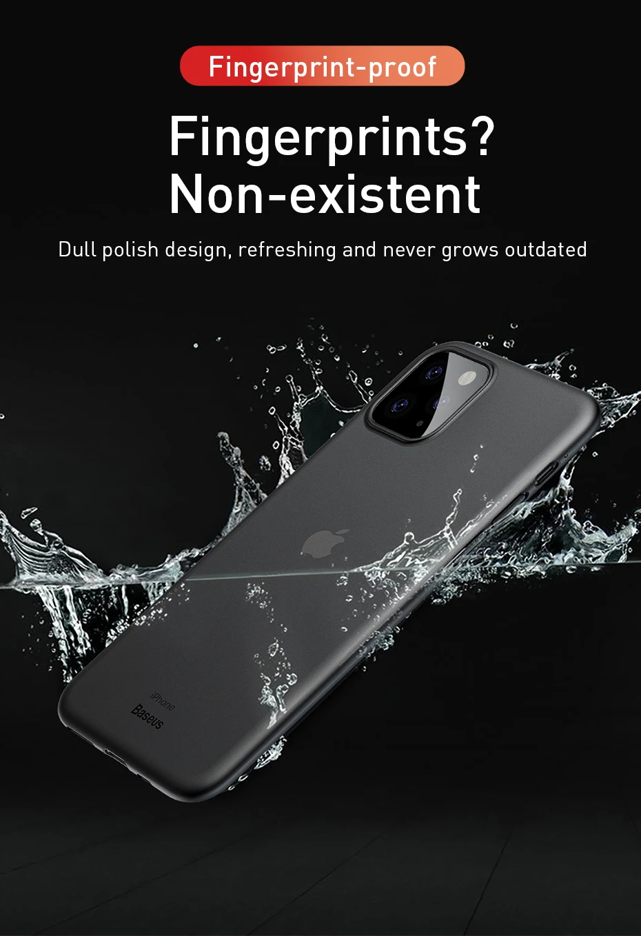 Роскошный чехол для телефона Baseus для iPhone 11 Pro Max Xs Max Xr X 11Pro, задняя крышка 0,4 мм, Ультратонкий чехол из полипропилена для iPhone11