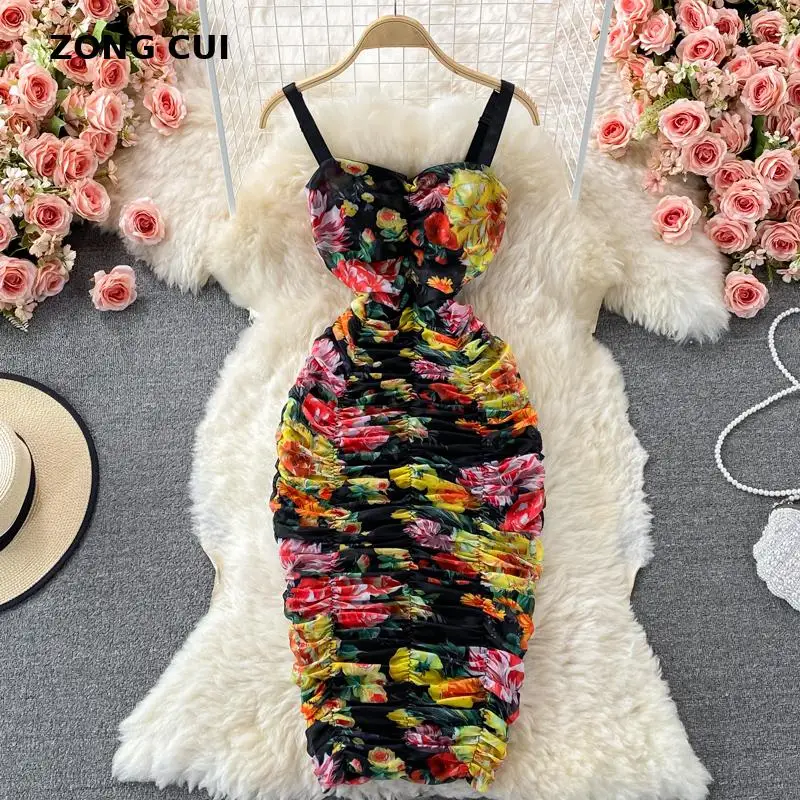 

Sexy runway dresses summer women's off shoulder vintage floral bodycon stretch mesh dress new elegant vestidos party dress