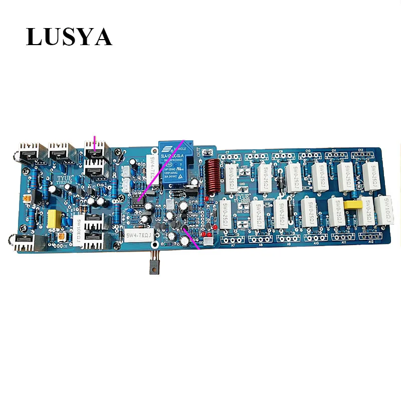 Lusya 24 шт. C5200 A1943 силовая трубка JRC5532D Op amp 1300 Вт моно мощный усилитель доска сценический Собранный усилитель T0866