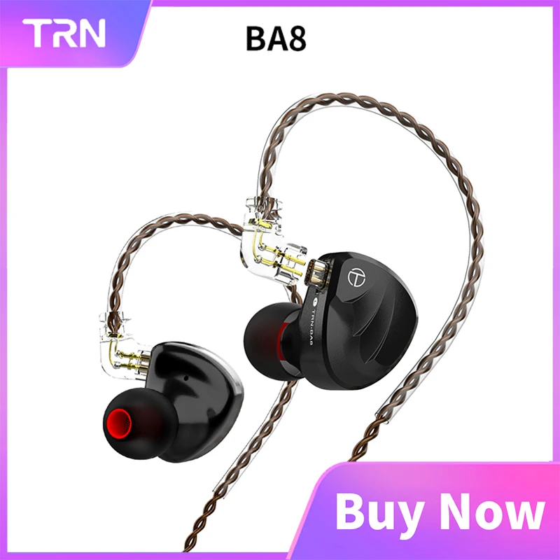 TRN BA8 наушники-вкладыши 16BA драйвер блок HiFi монитор KZ ZAX ZST X AS06 KB Diamond VX | Электроника