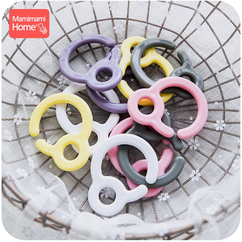 10 шт. Пластик Детское Зубное кольцо ссылки для Детские коляски игрушки крючок