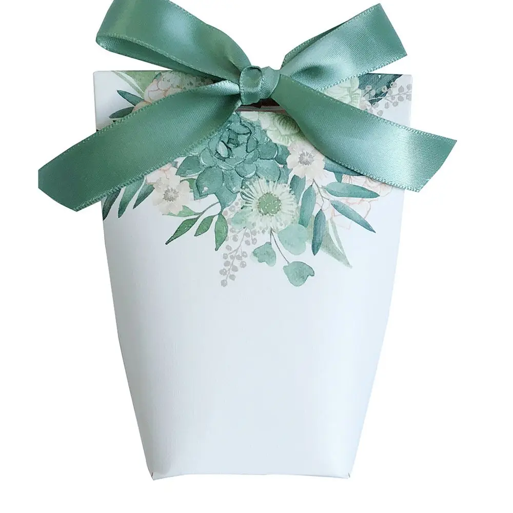 5 шт./лот коробка для конфет с лентой шоколада печенья бумажная упаковка сумка