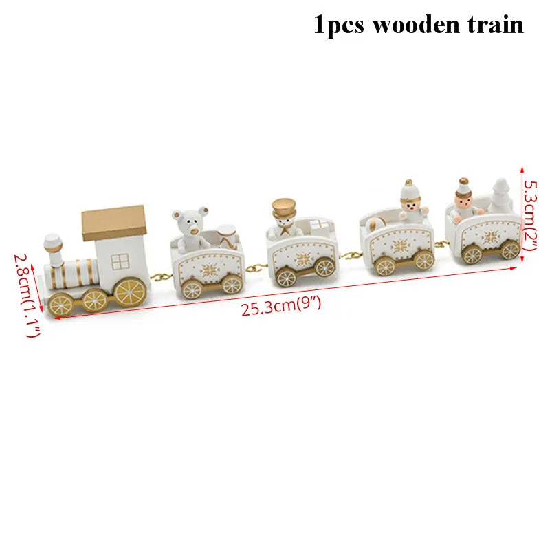 1pcs wooden trainC Веселые рождественские подарочные сумки Рождественская елка пластиковая упаковочная сумка Снежинка коробка с рождественскими конфетами новогодний спрос среди детей сумка Noel Navidad - Цвет: 1pcs wooden trainC