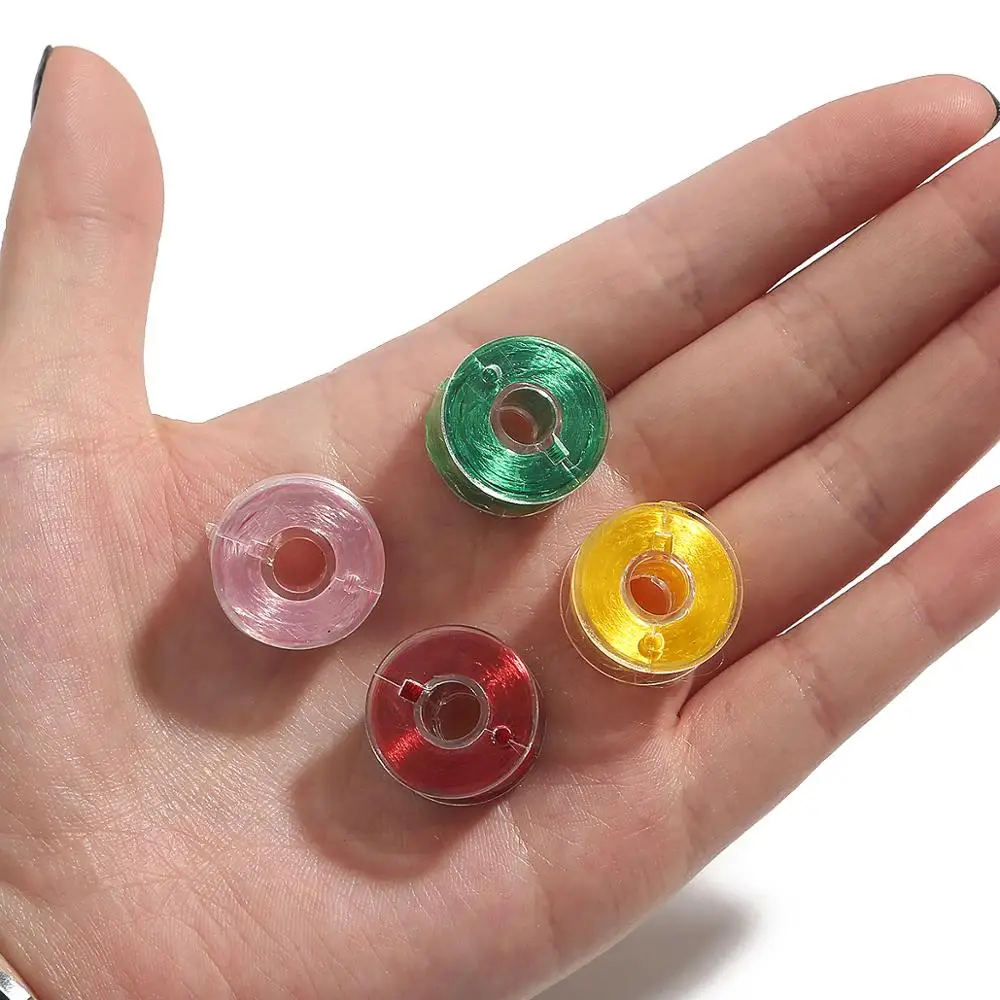 1 шт. 60 метров разноцветная хайлайтер швейная нить с держатель катушки чехол