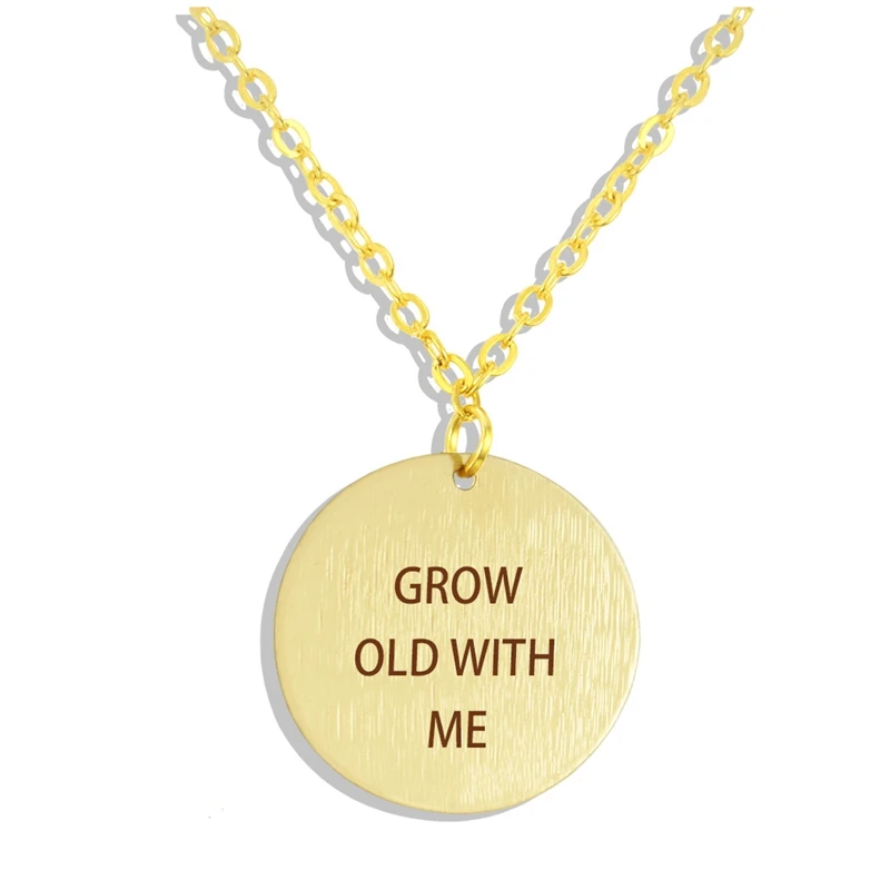 Ожерелье Дружбы &quotGrow Old with Me&quot Лучшие друзья с гравировкой букв подвеска на
