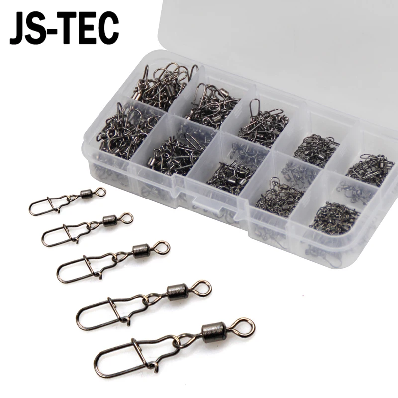 200 шт./компл. рыболовные Вертлюги с соединителем блокировочная защелка 4 # 12