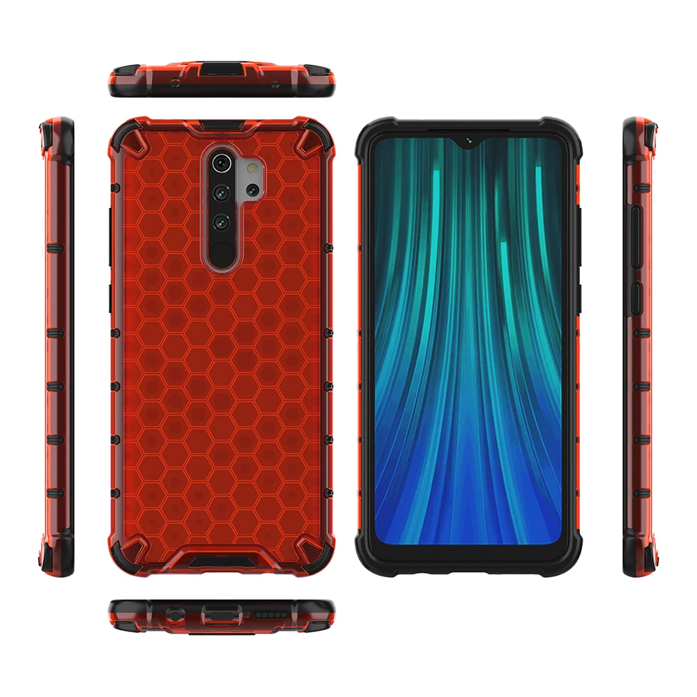 Сотовая защита для Xiaomi Redmi Note 8 Pro Чехол прозрачная гибридная силиконовая броня для Redmi Note 8 7 6 5 7A Pro задняя крышка