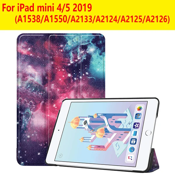 IPADMINI45 SY YHX Чехол для iPad Mini 1 2 3 из искусственной кожи силиконовый чехол для планшета для iPad Mini 4 5 трехслойный чехол-подставка для сна - Цвет: IPADMINI45 SY YHX