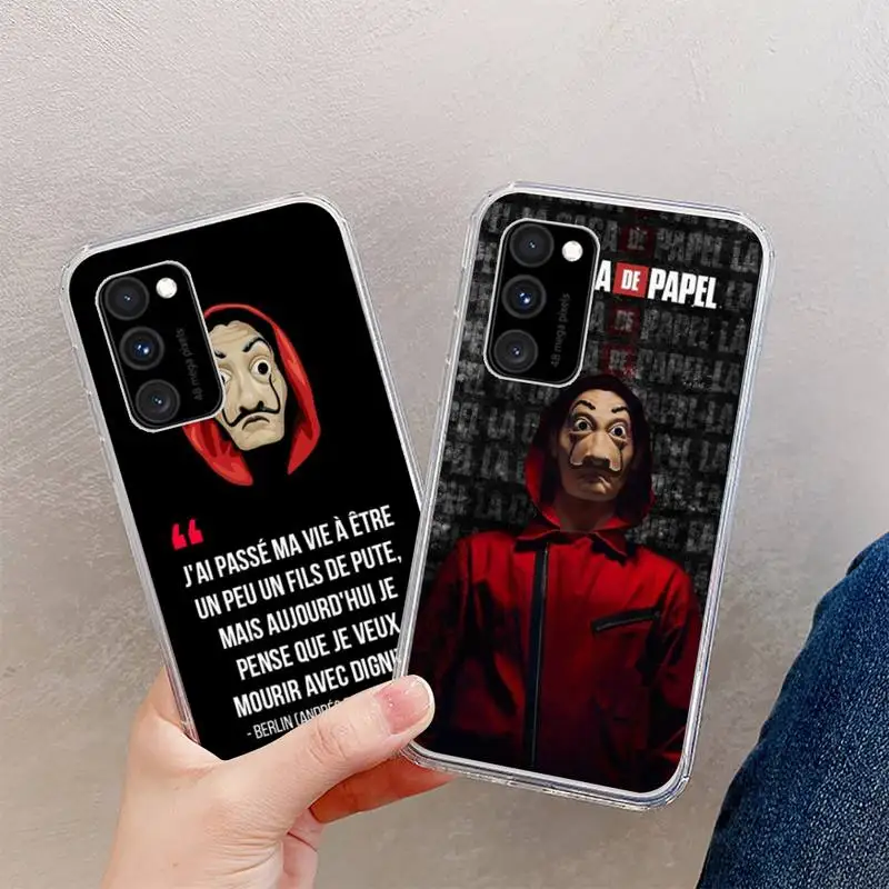 

Money Heist House Phone Case Clear For Samsung A 51 50 71 70 S 21 Huawei P 40 30 honor 20 10 i OnePlus 9 8 7 t x Pro Lite Plus