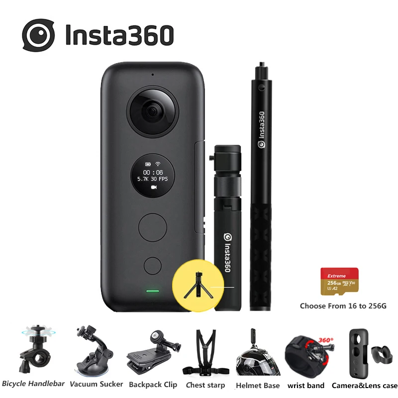 Insta360 one x 5,7 K 18MP Спортивная Экшн-камера для iPhone Android Insta 360 ONE X зарядное устройство время пули - Цвет: Bundle4