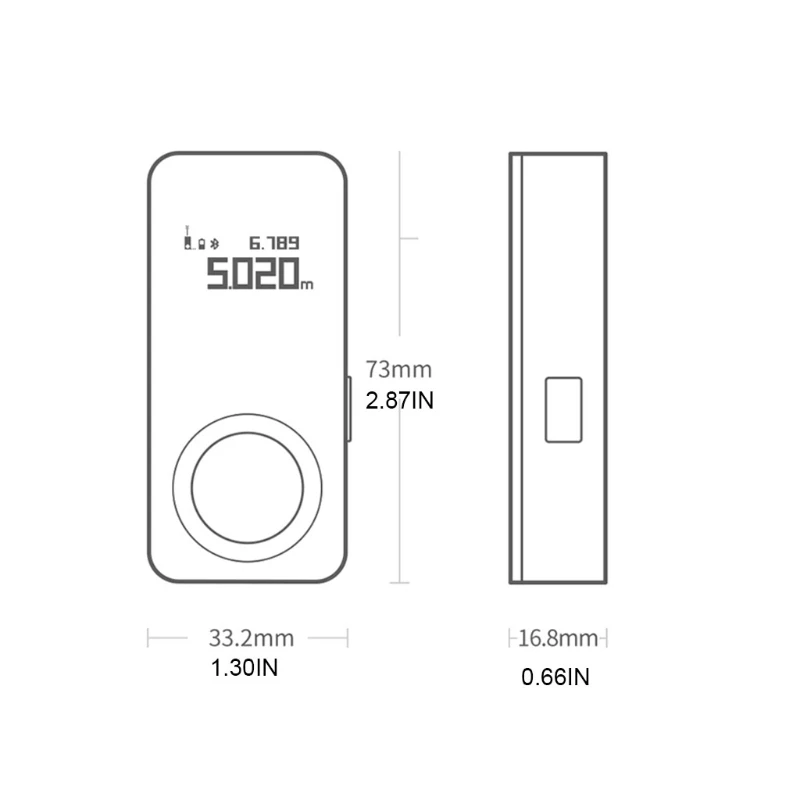 

K1KA Intelligent La ser Tape Measure Smart La ser Rangefinder 30M OLED Display La ser Distance Meter Work With Mi Home App