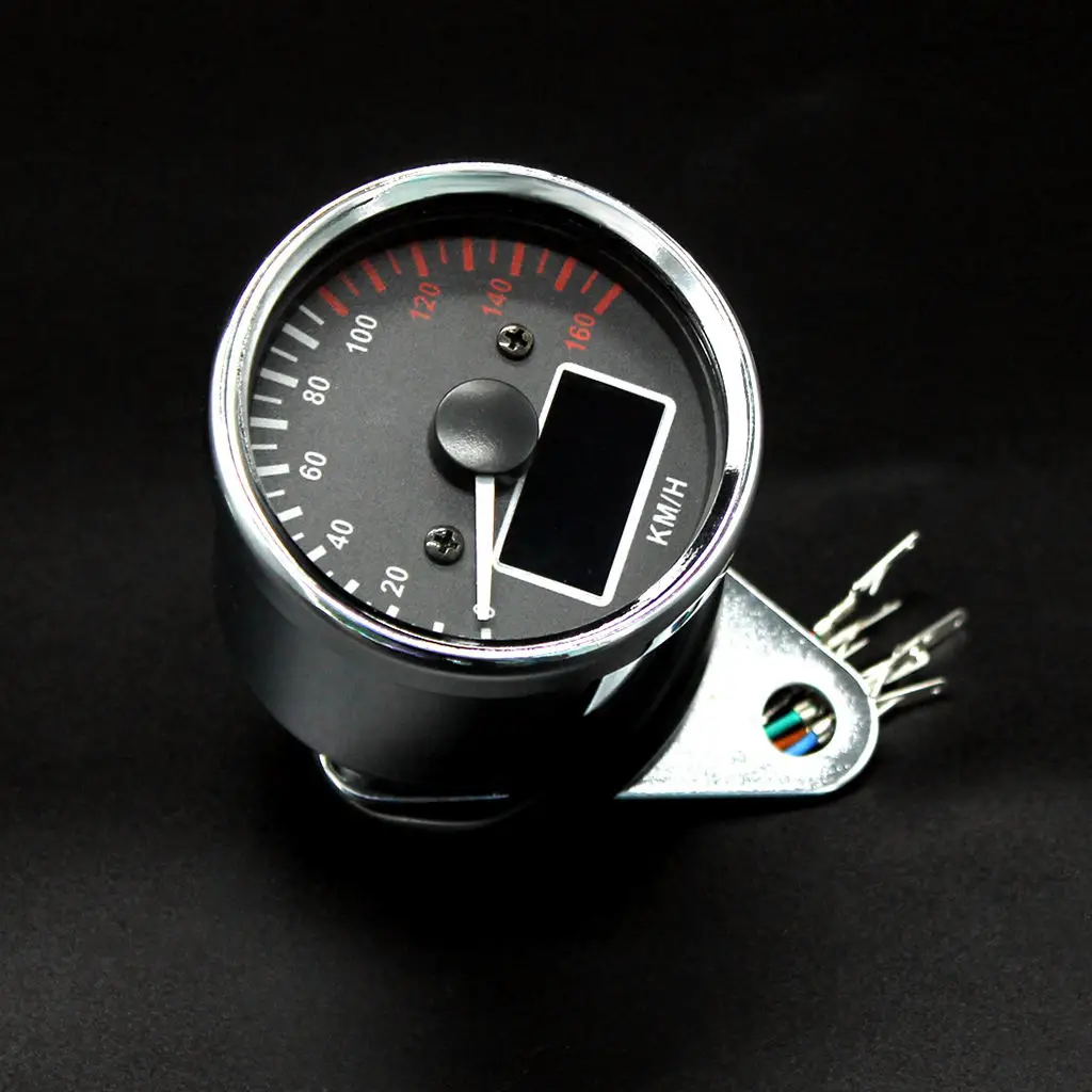 12V Motorbike Chrome LED Speedometer Tachometer Odometer Multifunction Gauge | Автомобили и мотоциклы