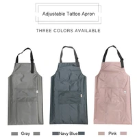 adjustable tattoo apron with neck straps tools pockets handmade waterproof working aprons tattoo apron accessories supply
