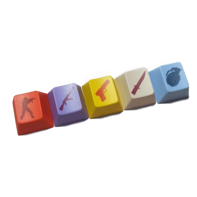

5Pcs Dye Sub OEM R4 Profile PBT Keycap Gaming Keycaps Key Button CS GO Keycap