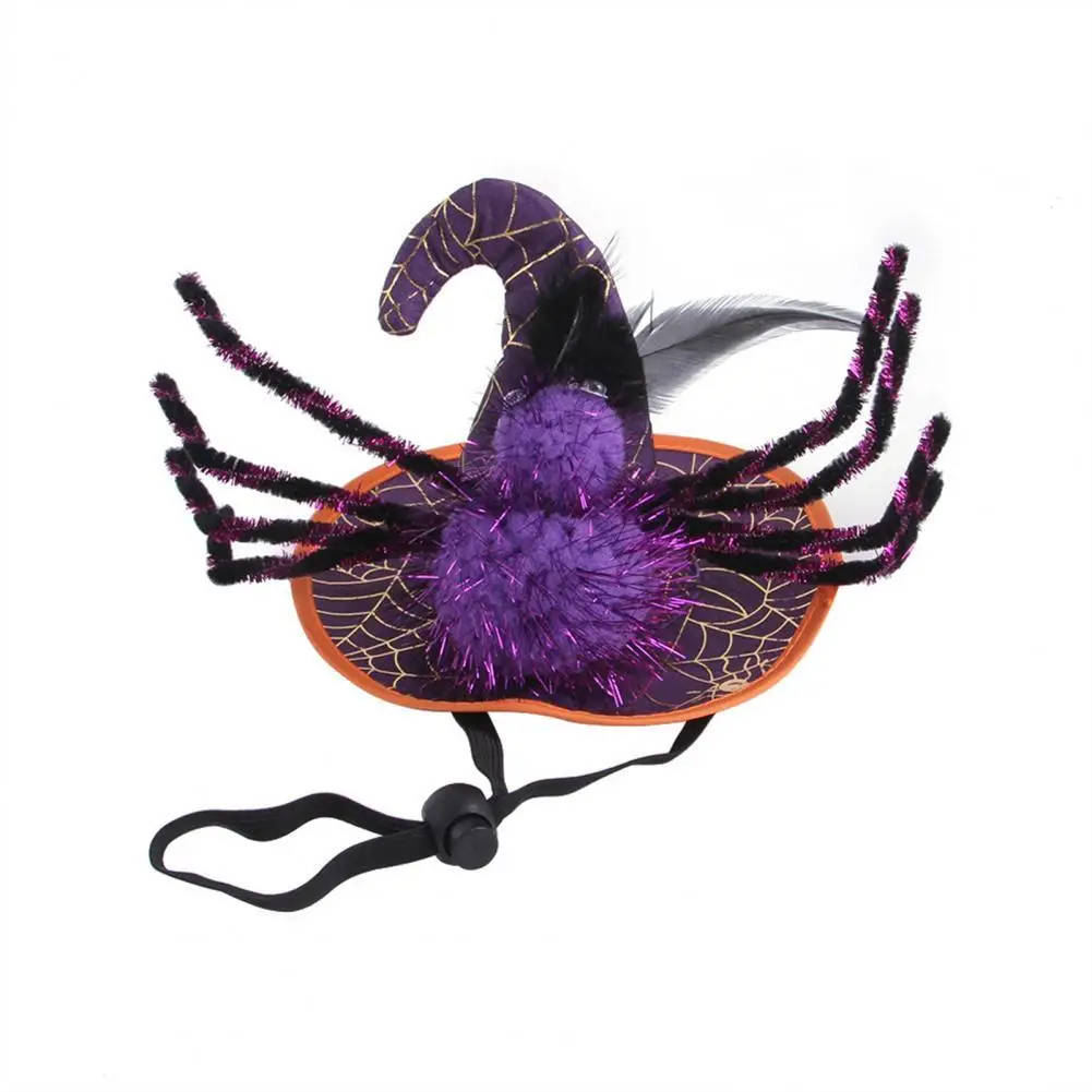 

Pet Caps Spider Shape Design Adjustable Felt Cloth Exquisite Dog Cosplay Headwear for Festival Photography Props Decor Supplies