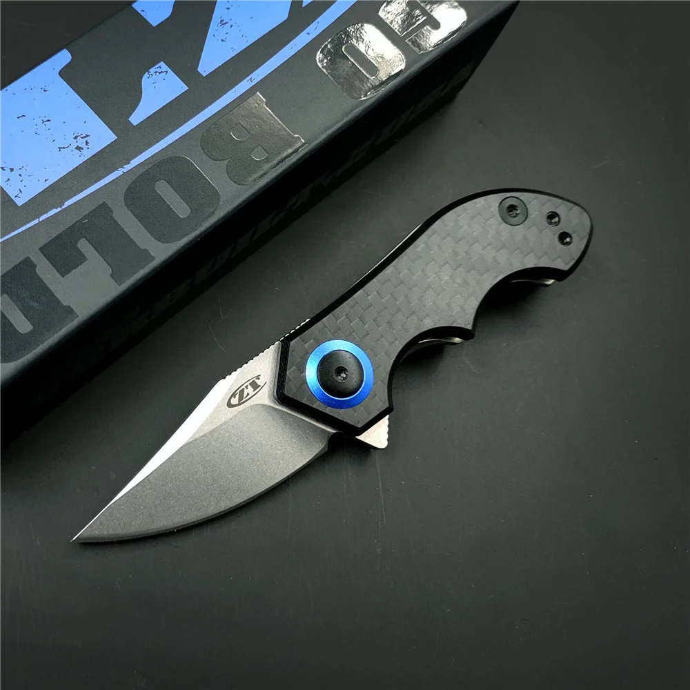 

ZT0022 MARK CPM-20CV складной нож с лезвием Outdoot тактические боевые охотничьи ножи для повседневного использования для самообороны, ручка из углерод...