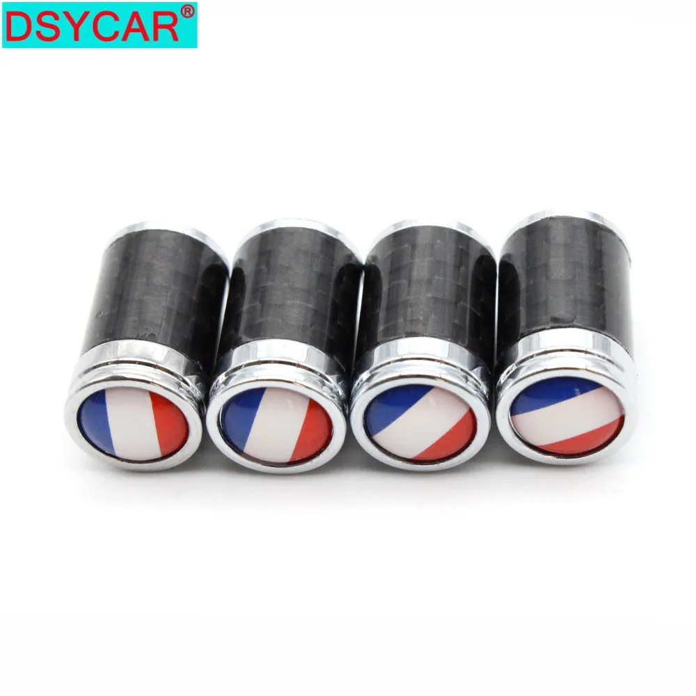 DSYCAR 4 шт./компл. автомобильные медные углепластиковые клапаны для шин колпачки