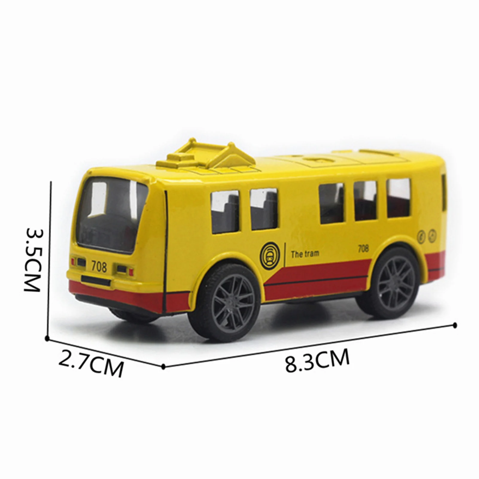 

6Pcs Tram Model Pint-sized Pull Back 1: 60 Children Educational Toy for Gift