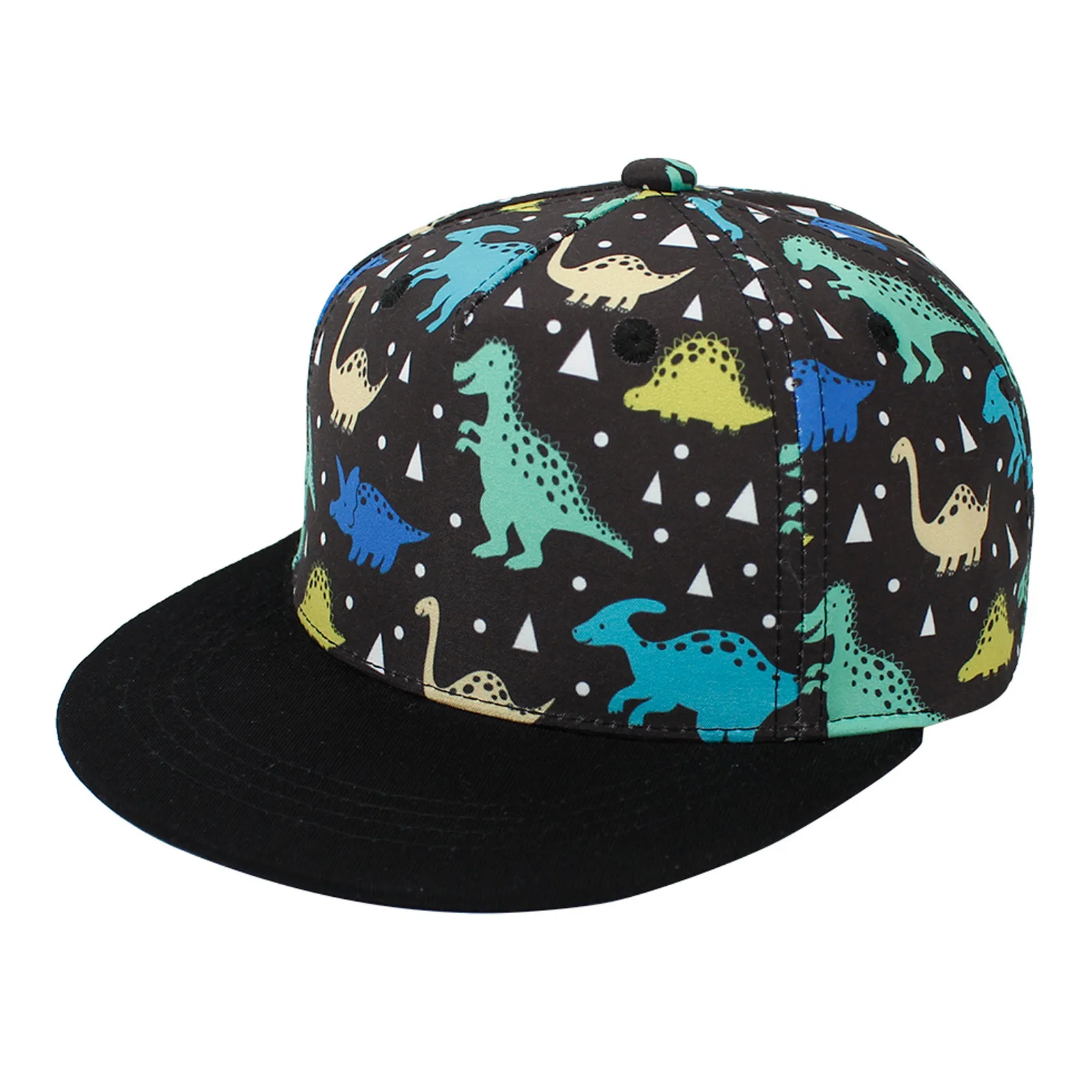 

Children Hat Baseball Cap Cartoon Dinosaur Printed Kids Cotton Snapback Anime Figure Hip Hop Boys Girls Cosplay Birthday Gift