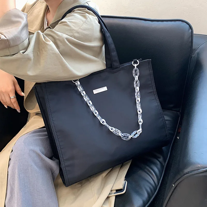 

Сумка на плечо женская из ткани Оксфорд, вместительный саквояж на одно плечо, модная сумочка-тоут через плечо, 2021