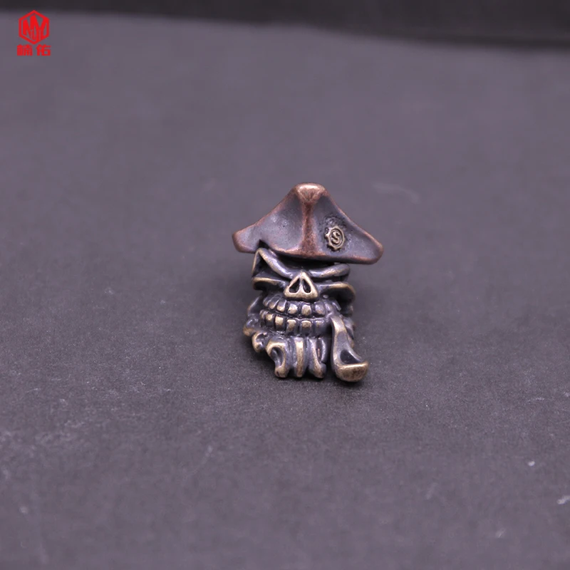 

1PC Pirate Captain Retro Brass Copper EDC Paracord Beads Lanyard Pendants Knife Beads Umbrella Rope Cord Necklace Bracelet Beads