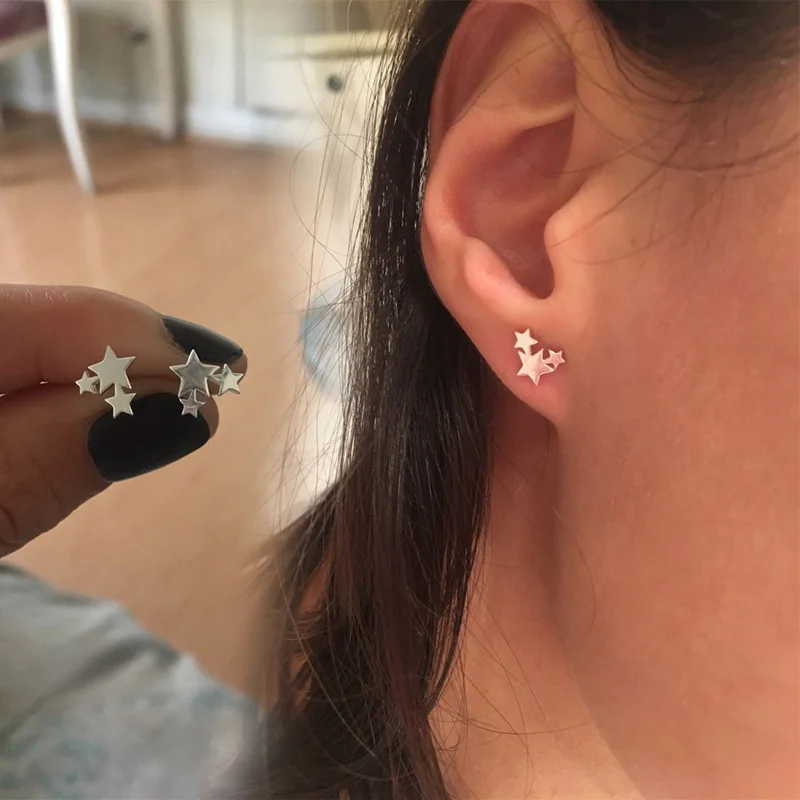 Женские серьги гвоздики Trusta маленькие из 100% стерлингового серебра 925 пробы