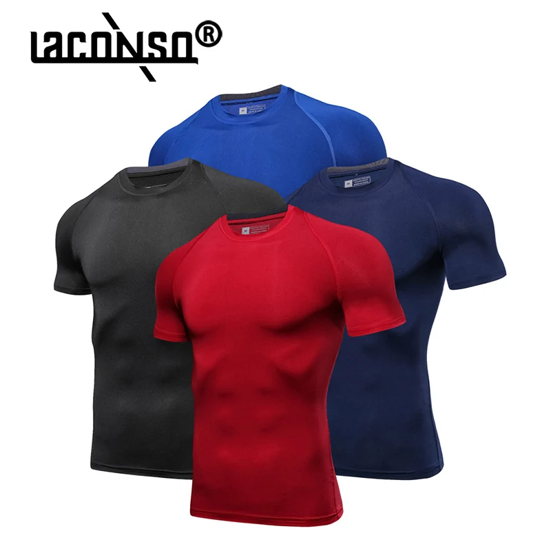 

LACONSO Men's T-shirt Sports Top Polo Tank Jersey Runing Gym Yoga Fitness Sleeve Uniform Summer Angels Equipment Retro Husband