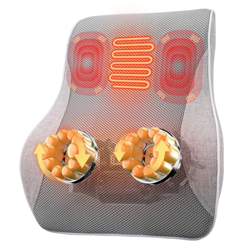 

Electric Back Massager Cushion Shiatsu Heating Vibrating Multifunctional Neck Shoulder Massage Cushion Home Seat Pain Relief