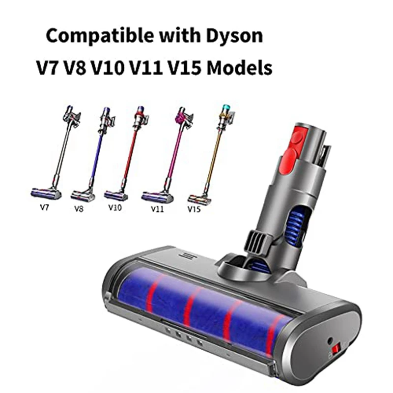 Мягкий валик чистящая головка для Dyson V7 V8 V10 V11 V15 насадка на пушистую роликовую