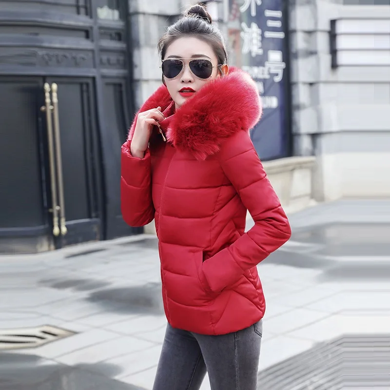 

Fashion women 2021 New Arrival Slim Parkas New Plus size For Women's Cotton Down Parka With Hooded Coat Warm Winter Jacket Women