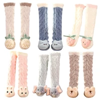 toddler baby winter autumn cable knitted knee high long socks solid color infant little girls cotton stockings leg warmers h9ef
