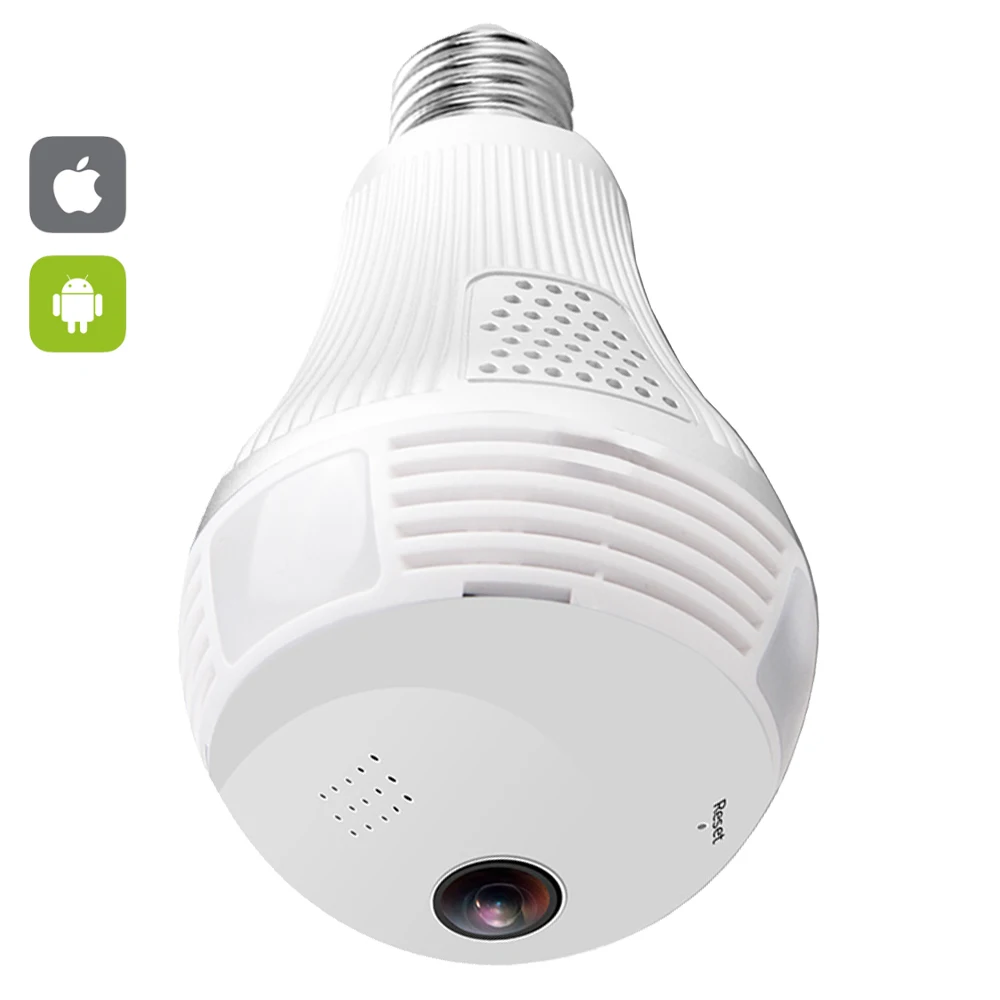 

Wifi Panoramic Fisheye 360 degree Camera Wireless IP LED Light Bulb Mini Camera 2MP 3D VR 1080P Security Bulb WIFI Camera CCTV