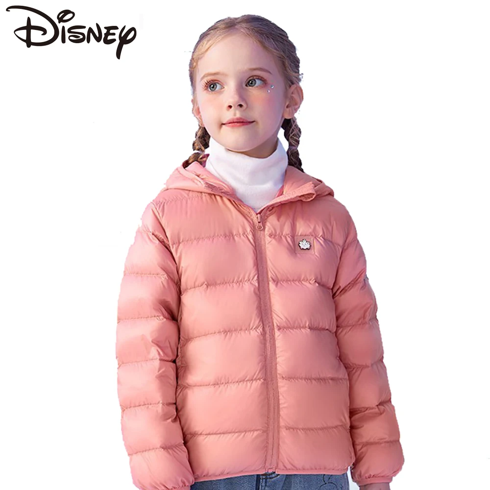 

Disney Ultralight Warm Hooded Down Jacket For Girl 2021 New Winter Coat Kids Clothes Outerwear Snowsuit Fashion Western Style