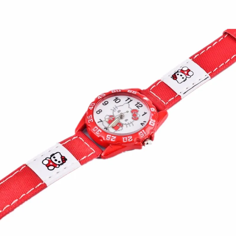 Детские часы reloj Kitty с милым мультяшным рисунком детские для девочек розовые